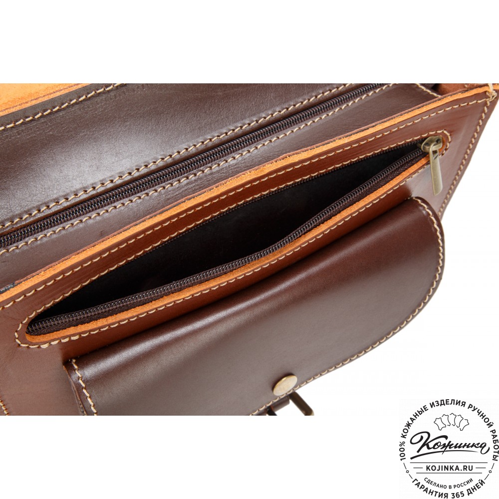 Кожаная  сумка "Виктория" (коричневая)